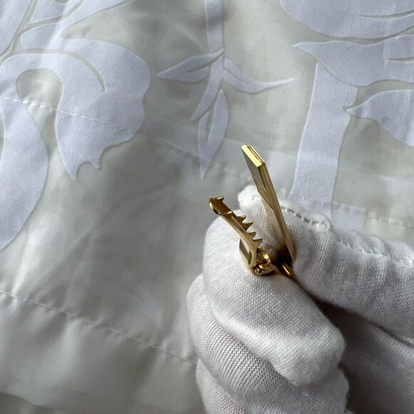 Nina Ricci Necktie Pin Tie Clip Germany Mens Jewelry 22kt Gold Plated Signed - Picture 5 of 6